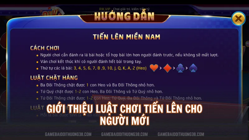 Giới thiệu luật chơi Tiến Lên cho người mới