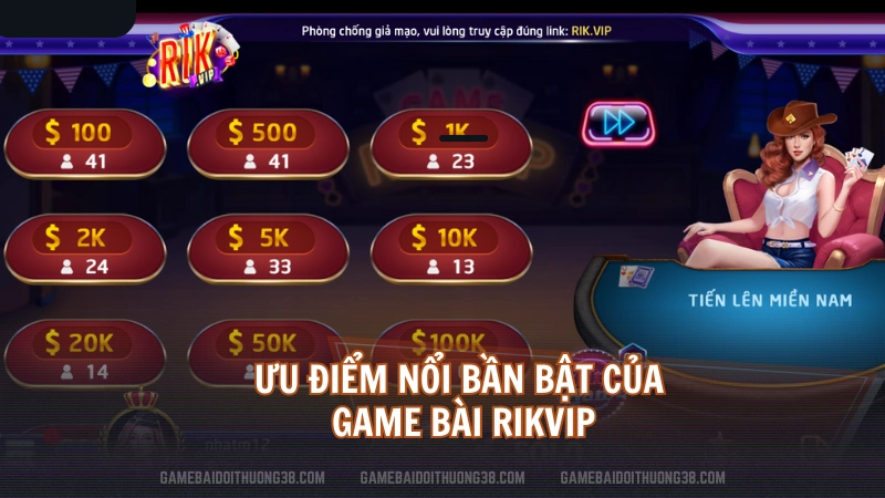 Ưu điểm nổi bần bật của game bài Rikvip