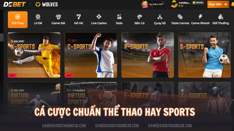 Cá cược chuẩn Thể Thao hay Sports