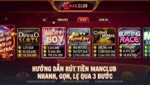 hướng dẫn rút tiền tại Man Club