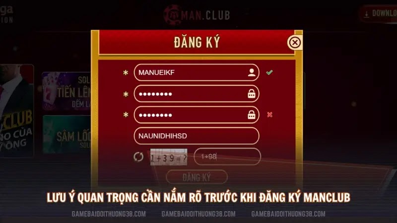 Lưu ý quan trọng cần nắm rõ trước khi đăng ký Manclub