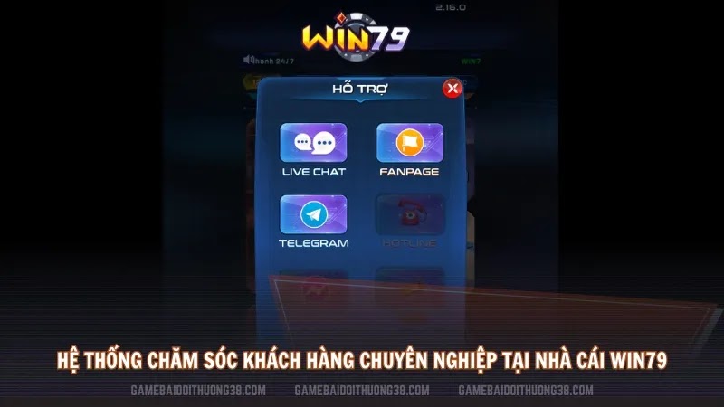 Hệ thống chăm sóc khách hàng chuyên nghiệp tại nhà cái win79