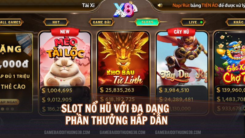 Slot Nổ Hũ với đa dạng phần thưởng hấp dẫn